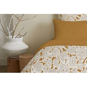 Katoen - Agathe - Dekbedovertrekset - Mustard - 240x260 cm + 180x200 cm