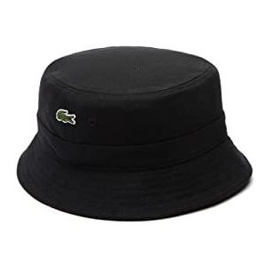 Lacoste, Biologisch Katoenen Bucket Hat Zwart, Heren, Maat:S