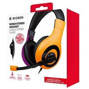 Bigben Cuffie Stereo Gaming V1 Bicolour Fucsia/Arancione Switch, Gaming headset