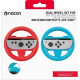 Nacon - Switch 2 - Dual Wheel Set - Rood - Blauw - Ergonomisch ontwerp