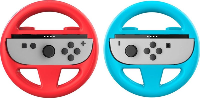 Nacon - Switch 2 - Dual Wheel Set - Rood - Blauw - Ergonomisch ontwerp