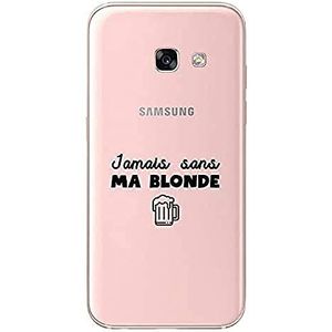 Zokko Beschermhoesje voor Samsung A5 2017 Jamais zonder Meine Blonde – zachte transparante inkt zwart