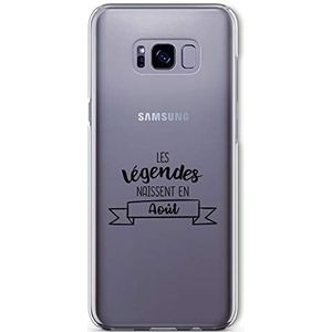 Zokko Beschermhoesje voor Samsung S8, motief: Les Legendes Nisses en AoÃ - zacht, transparant, zwarte inkt