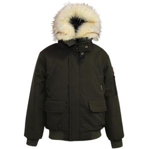 REDSKINS JUNIOR Parka fleece jas thermische jas warme kleding donsjack waterdicht kinderjas jongens meisjes model MIAMI 7813 groen maat 14 jaar