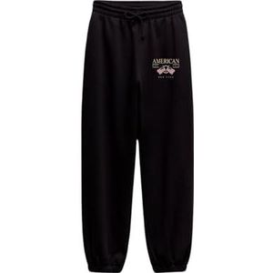 AMERICAN COLLEGE USA Joggingbroek voor dames en heren, Zwart, XL