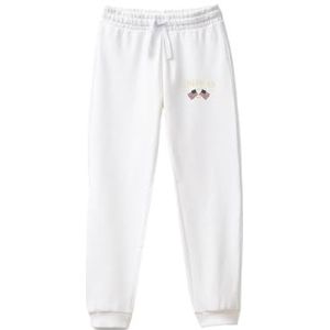 AMERICAN COLLEGE USA Joggingbroek voor dames en heren, Wit, XL