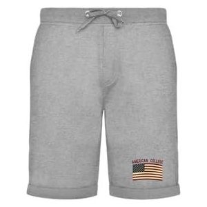 AMERICAN COLLEGE USA Bermuda shorts voor dames en heren, uniseks, Grijs, L