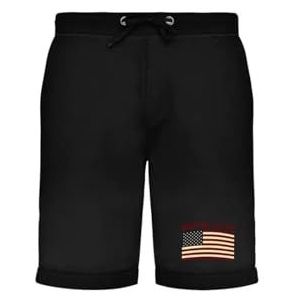 AMERICAN COLLEGE USA Bermuda shorts voor dames en heren, uniseks, Zwart, L