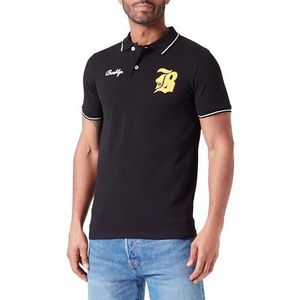 AMERICAN COLLEGE USA Polo's met korte mouwen voor dames en heren, Zwart, L