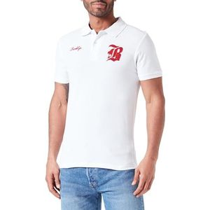 AMERICAN COLLEGE USA Polo's met korte mouwen voor dames en heren, Wit, S