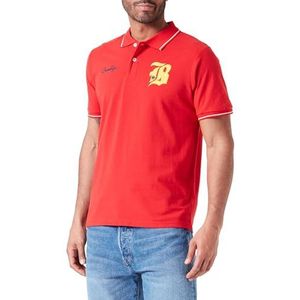 AMERICAN COLLEGE USA Polo's met korte mouwen voor dames en heren, Rood, M