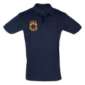 AMERICAN COLLEGE USA Polo's met korte mouwen voor dames en heren, Marineblauw, M
