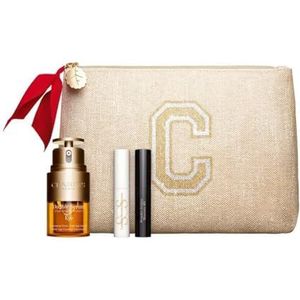 Clarins Double Serum Eye Gift Set 20ml Double Serum Eye + 3ml Wonder Perfect 4D Mascara + 3ml SOS Lashes Serum + Bag