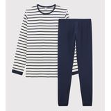 PETIT BATEAU - Gestreepte Pyjama - Ecru - Katoen - 2-delig