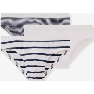 Petit Bateau Set van 3 gestreepte slips voor jongens Jongens Onderbroek - Maat 116