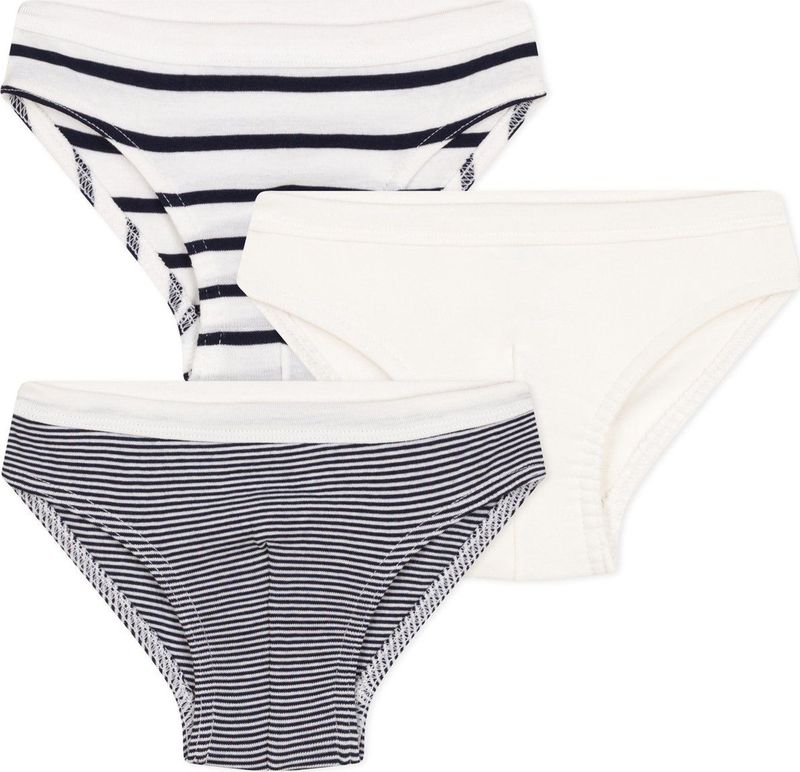 PETIT BATEAU - Slips - Wit - Katoen - Set van 3