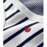 Petit Bateau - Onderhemden - 2-pack - Wit/Navy Gestreept - Katoen
