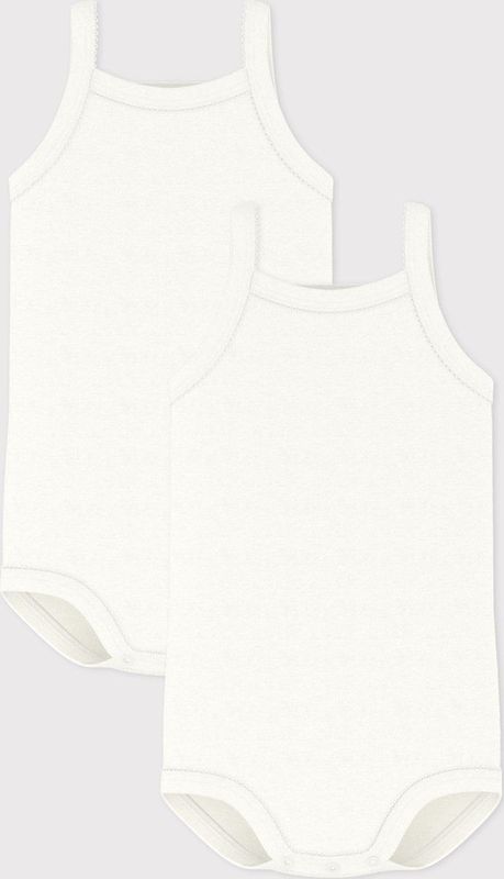 Petit Bateau - Rompertje - Wit - Katoen - Set van 2