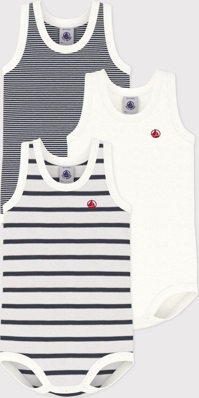 Petit Bateau - Rompertje - Multi - Katoen - Set van 3