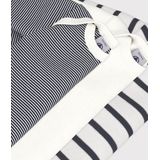 Petit Bateau - Rompertje - Wit - Katoen - Set van 3 met Streepjesprint