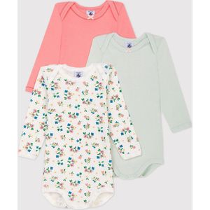 Petit Bateau - 3 Pack Rompertje - Baby Meisjes - Wit - Katoen