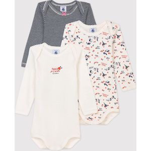 Petit Bateau - Rompertjes - Wit - Katoen Biologisch - 3 Pack