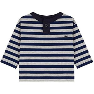 Katoenen baby-T-shirt met lange mouwen PETIT BATEAU blauw