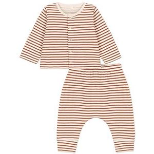 Petit Bateau 2-delige set (set van 2) uniseks baby, wit Avalanche/bruin Cina, 0-3 Maanden
