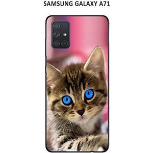 Beschermhoes voor Samsung Galaxy A71, motief: kat 1