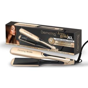 Demeliss Kera-Gold XL Stijltang - Brede Platen - Professioneel Gladmaken