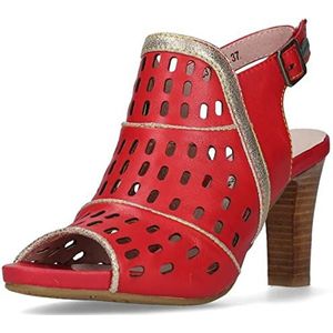 LAURA VITA ALCBANEO 62, sandalen met hak voor dames, rood, 38 EU, Rood, 38 EU