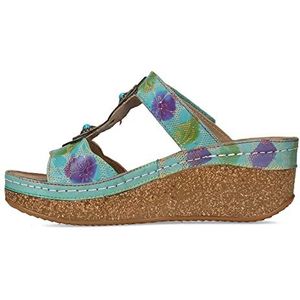 Laura Vita Dames Dino 08 Mule, turquoise, 40 EU