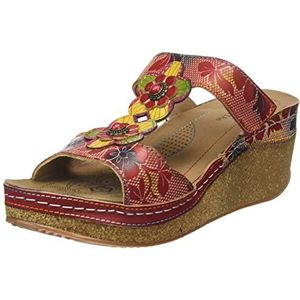 Laura Vita Alcbaneo 6023 Rouge - Sandalias de tacón tallas grandes