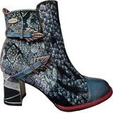 Laura Vita Marbreo 04 Dames Enkellaars - Blauw