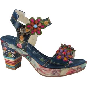 Laura Vita NELLAO 05 Jeans dames sandalen gekleed blauw