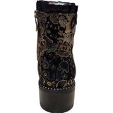 Laura Vita - EMCMAO-45 - Enkellaarsjes - Bruin - Bloemenprint - Gothic Victoriaans