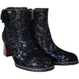 Laura Vita - Gaclao 21 - Enkellaarzen - Marine - Leer