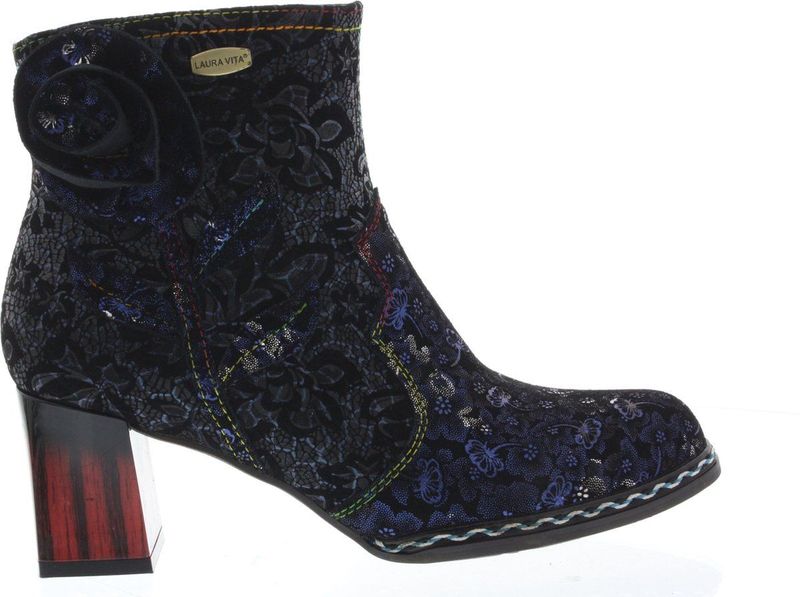 Laura Vita - Gaclao 21 - Enkellaarzen - Marine - Leer