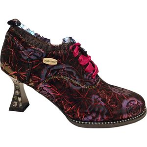 Laura Vita - Oliveo 05 - Veterpumps - Wijnrood - Leer