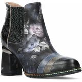 Laura Vita - Enkellaarsjes - Gemengde Kleuren - Bloemenprint - Hoge Hak