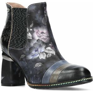 Laura Vita - Enkellaarsjes - Gemengde Kleuren - Bloemenprint - Hoge Hak