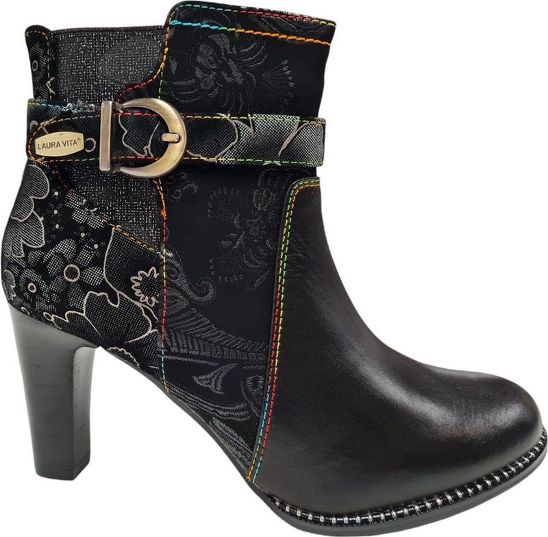 Laura Vita Alcbaneo 147 Dorian Dames Enkellaarzen - Zwart