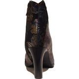 Veterlaarsjes - Bloemenprint - Leer - Snoersluiting - Ronde Neus