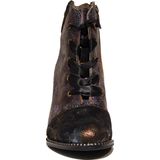 Veterlaarsjes - Bloemenprint - Leer - Snoersluiting - Ronde Neus