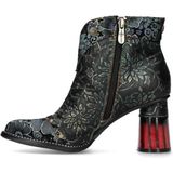 Enkellaarsjes - Zwart - Leer - Ritssluiting - Blokhak