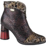 Enkellaarsjes - Zwart - Leer - Ritssluiting - Blokhak