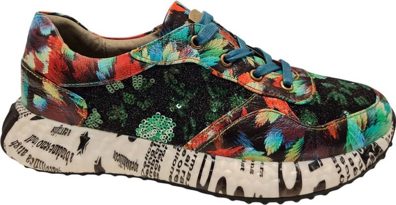 Laura Vita Burton Kaki Dames Sneakers - Groen