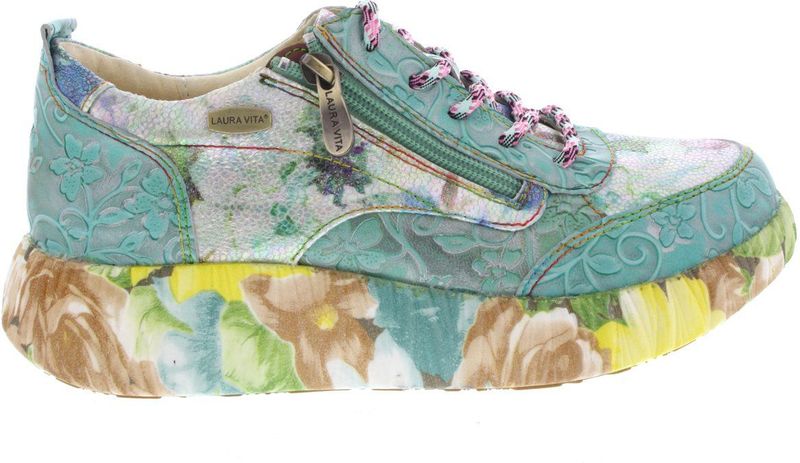 Laura Vita - Nikito 62 - Dames Sneaker - Groen - Leer