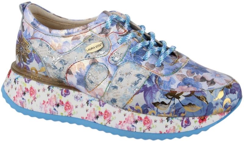Laura Vita - Limited Sneaker Delphine 047 - Multicolor - Leer/Textiel