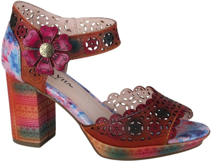 Laura Vita - Nacio 325 - Sandalen - Rood - Leer